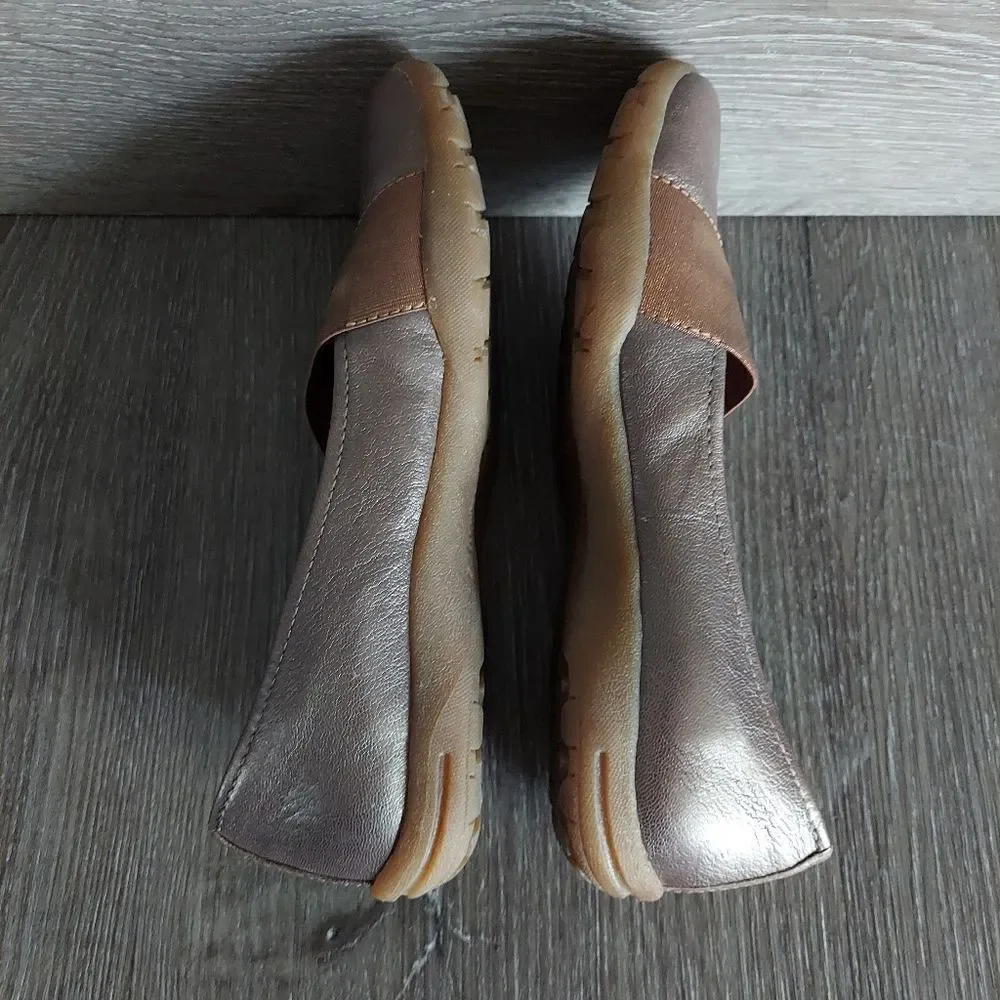 Clarks Collection- Vailee Pine Bronze Pewter Mary Jane Ballet Flat Size 6.5